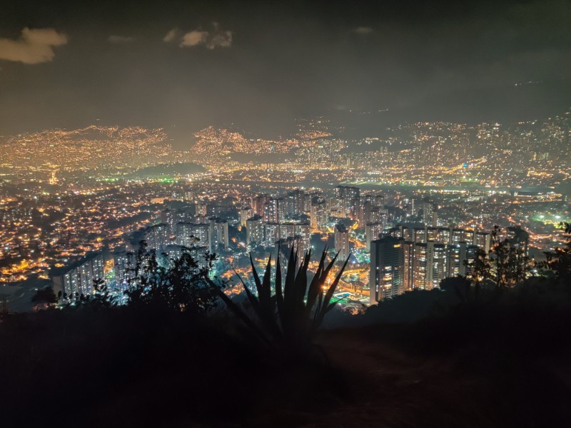 Medellin Night Shot Landscape